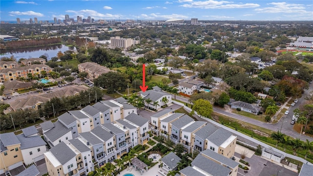 1110 25th St N, Saint Petersburg, FL 33713 - birds eye view of property featuring a water view and a city view