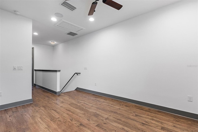 1110 25th St N, Saint Petersburg, FL 33713 - unfurnished room featuring attic access, visible vents, baseboards, and dark wood-style floors