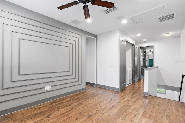 1110 25th St N, Saint Petersburg, FL 33713 - spare room featuring light wood-style flooring, visible vents, and recessed lighting