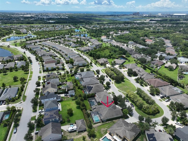 bird's eye view featuring a residential view