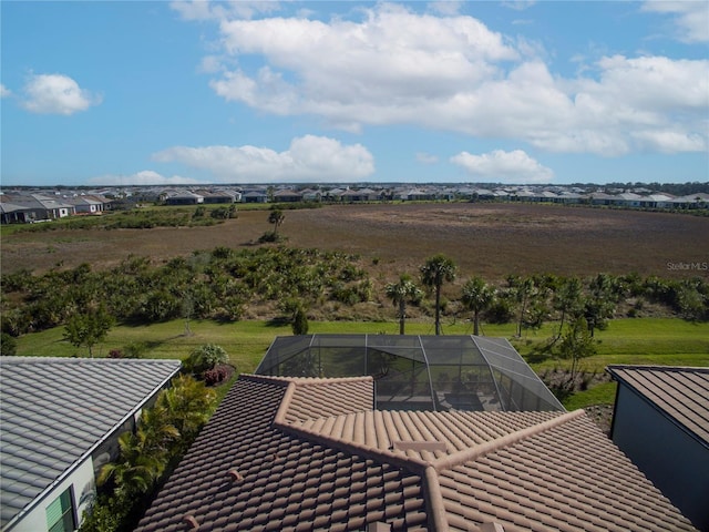 aerial view featuring a rural view