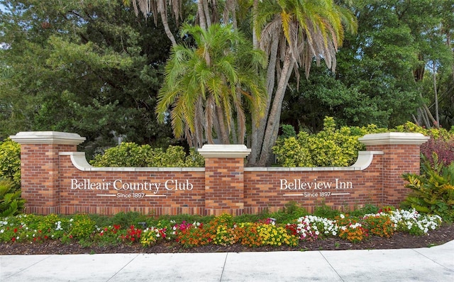 view of community sign