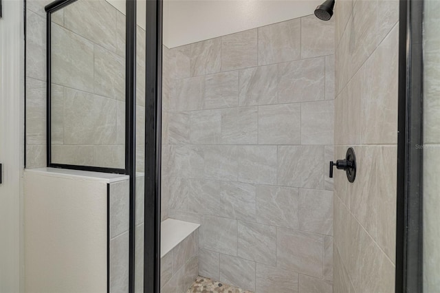 full bathroom with a shower stall