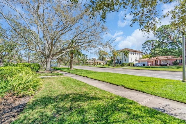 view of home's community with a residential view and a yard