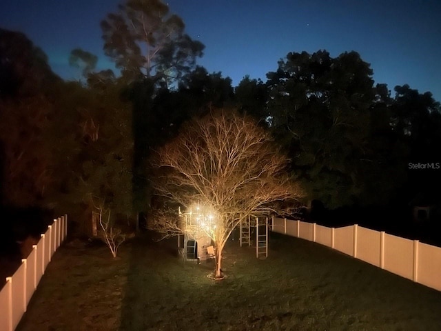 view of nature at night