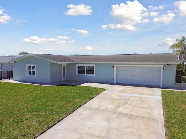 5321 Bowline Bnd, New Port Richey, FL 34652 - ranch-style home with an attached garage, concrete driveway, and stucco siding