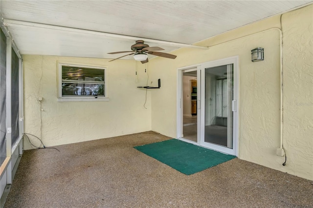 view of patio / terrace with ceiling fan