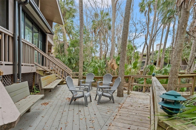 view of wooden deck