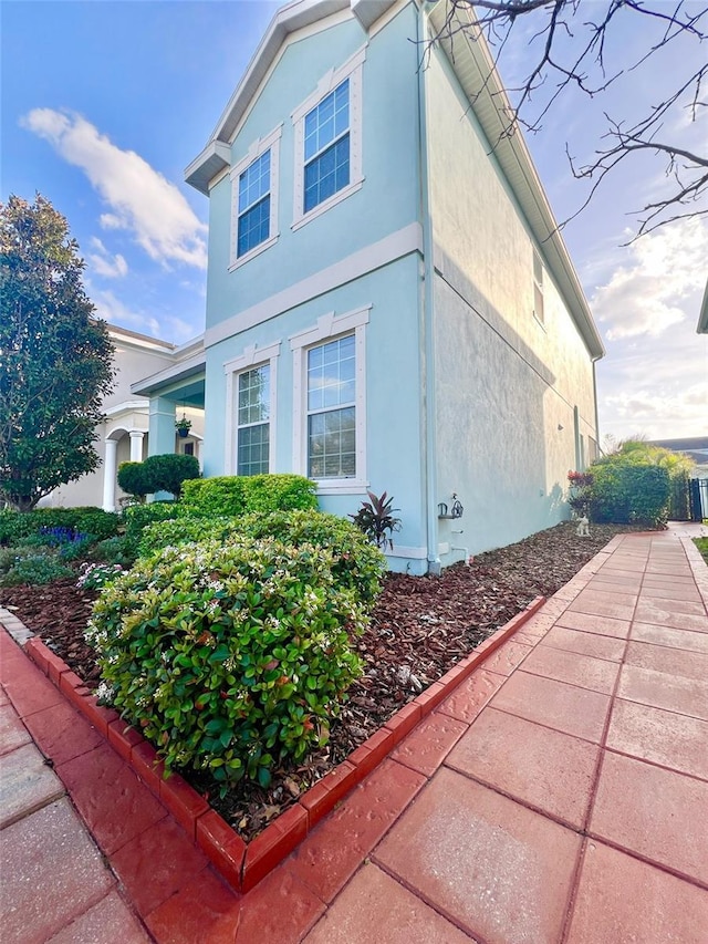 view of home's exterior featuring stucco siding