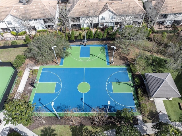 view of sport court featuring community basketball court