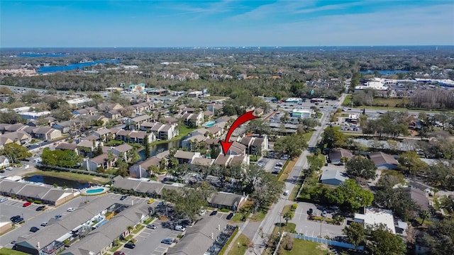 birds eye view of property featuring a residential view