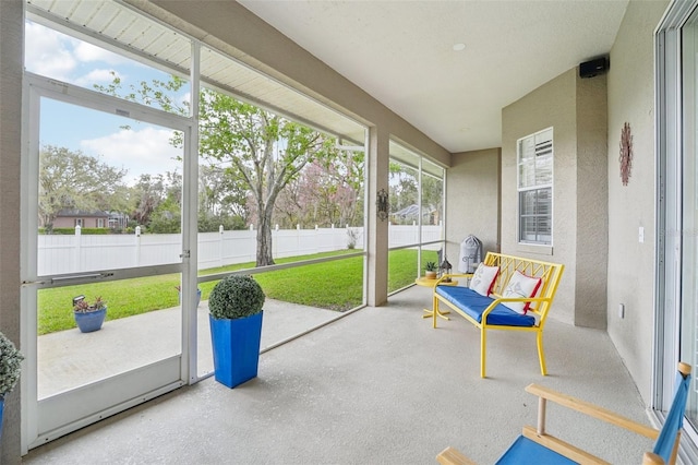 view of sunroom / solarium