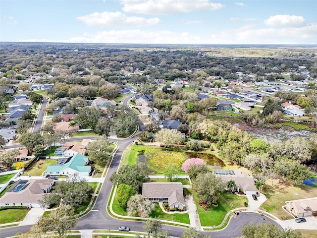 aerial view with a residential view