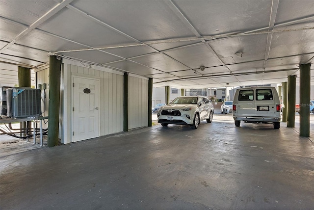 view of parking garage