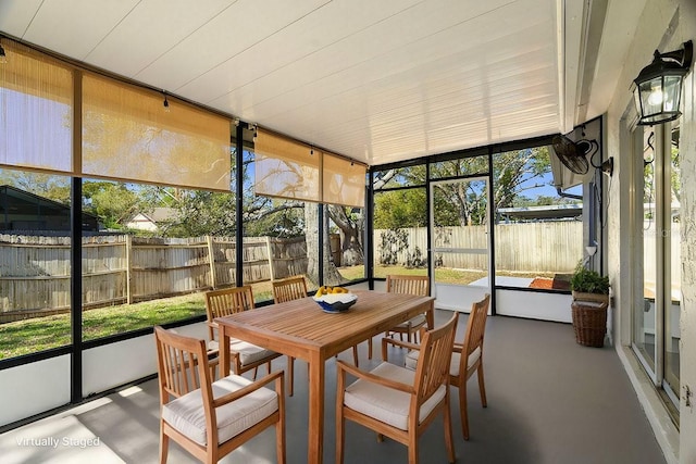 view of sunroom / solarium