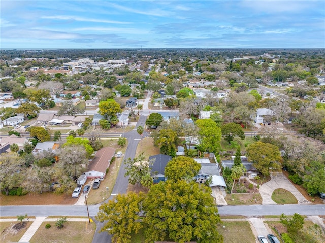 aerial view with a residential view