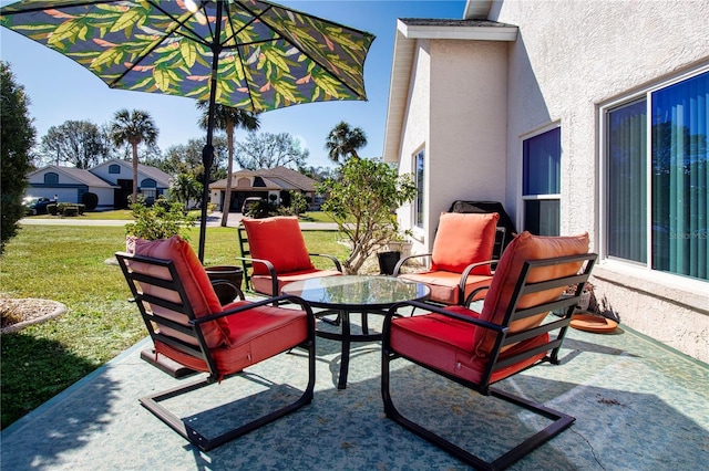 view of patio with outdoor dining space