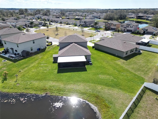 aerial view featuring a residential view