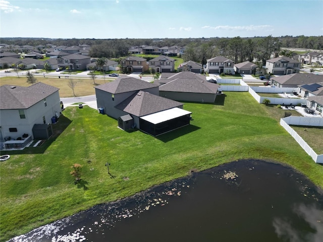 aerial view with a residential view