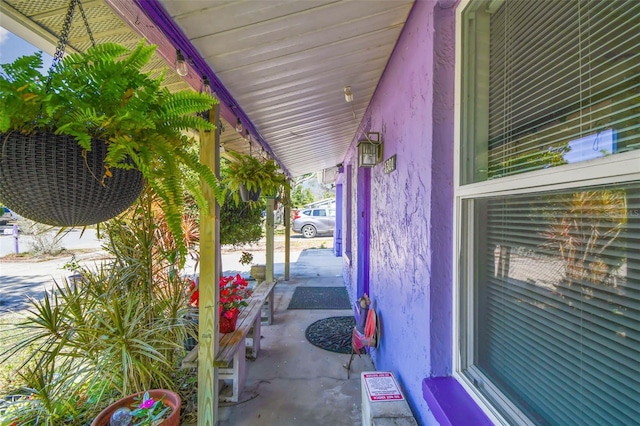 view of patio with a porch