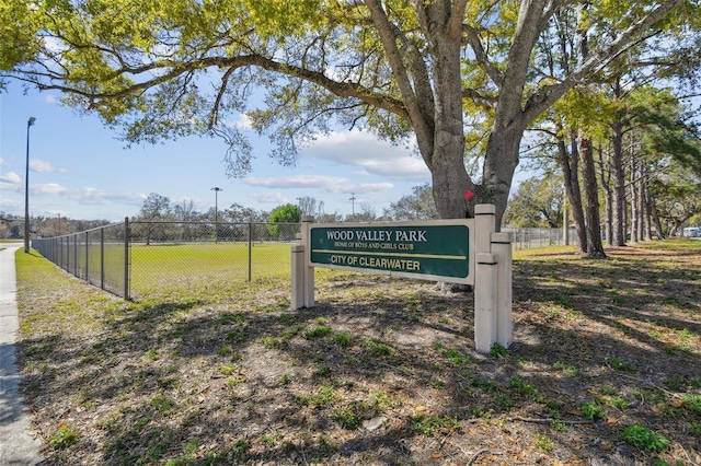 surrounding community featuring fence