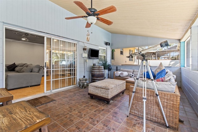 view of patio / terrace with ceiling fan