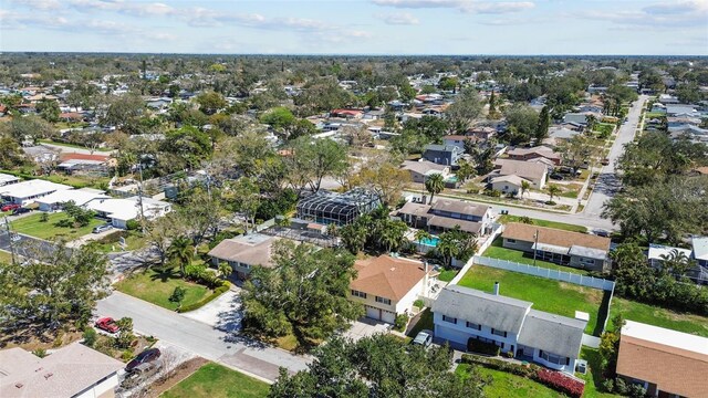 bird's eye view with a residential view