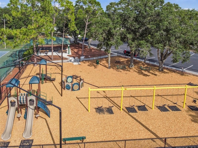 exterior space featuring playground community