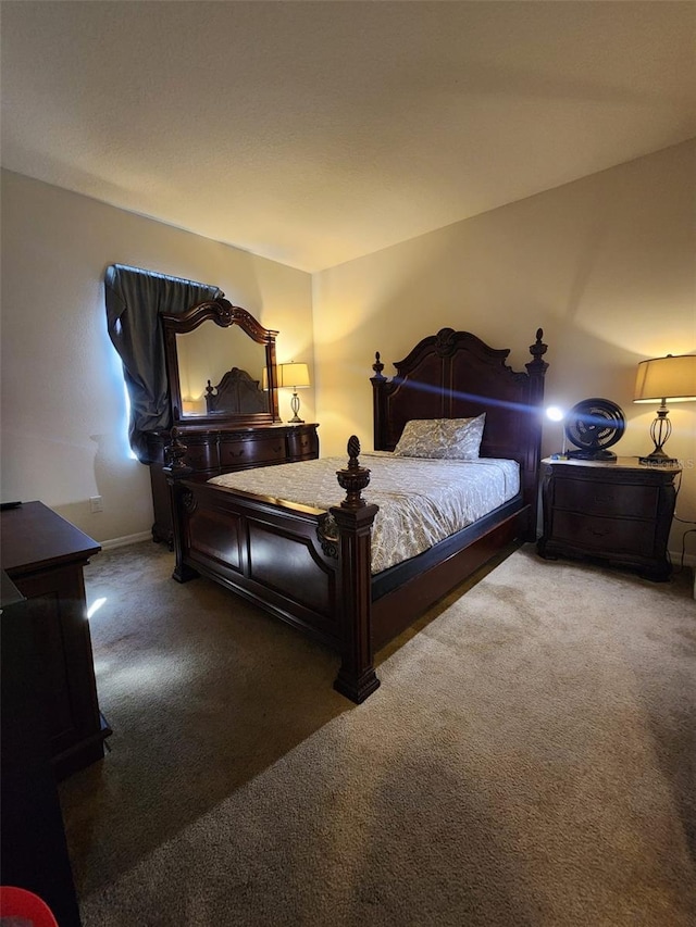 view of carpeted bedroom