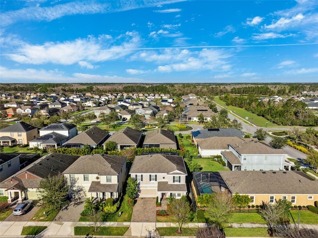 aerial view with a residential view