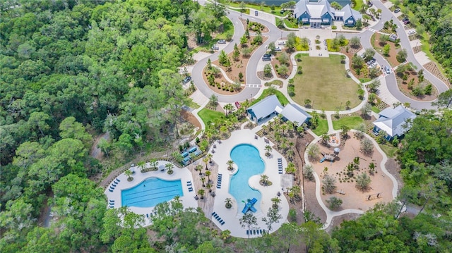 4195 Welling Ter, Land O Lakes, FL 34638 - aerial view of property and surrounding area with a pool