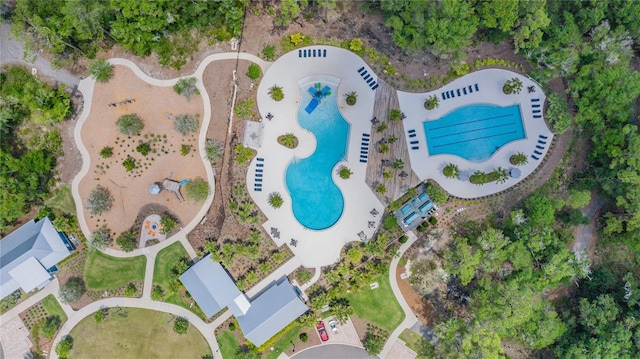 4195 Welling Ter, Land O Lakes, FL 34638 - drone / aerial view of a pool