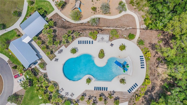 4195 Welling Ter, Land O Lakes, FL 34638 - aerial view of a pool