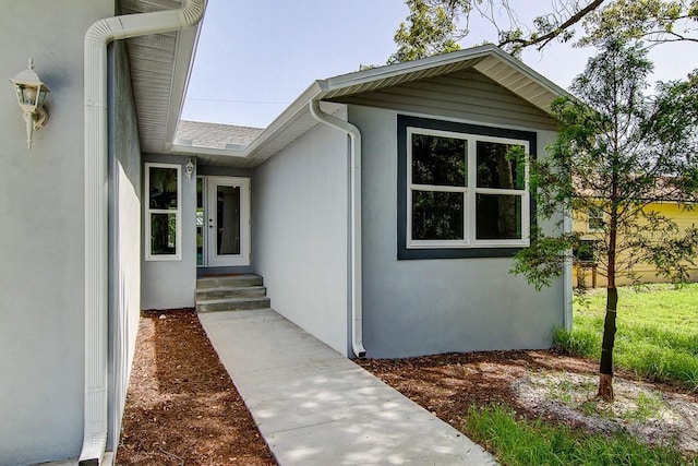 view of property exterior featuring stucco siding