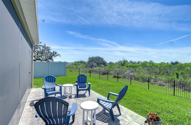 view of patio / terrace with a fenced backyard