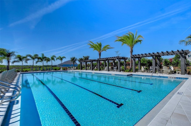 pool featuring a pergola