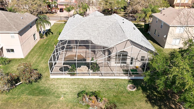 drone / aerial view with a residential view