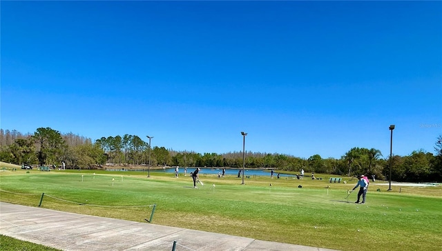 view of community featuring a yard