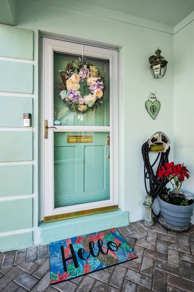 view of doorway to property