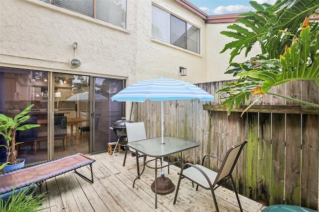 wooden deck with fence