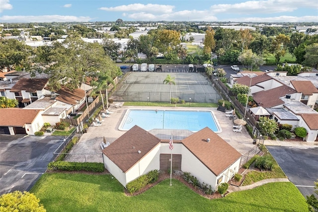 bird's eye view featuring a residential view