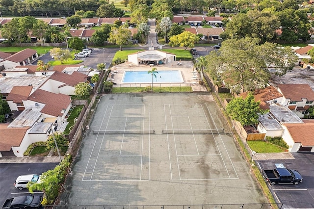 bird's eye view with a residential view