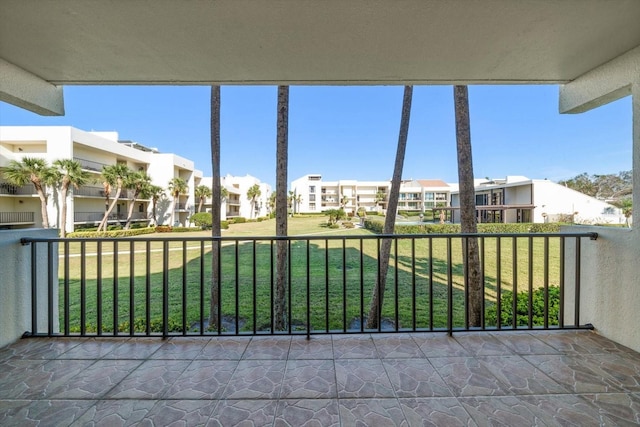 balcony featuring a residential view