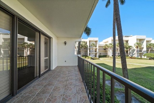 balcony with a residential view