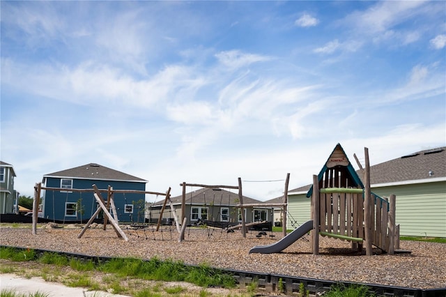 view of community jungle gym