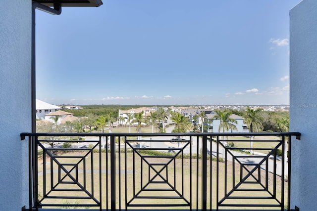 balcony featuring a residential view