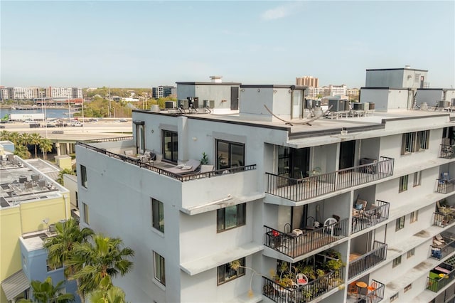 view of building exterior with a view of city