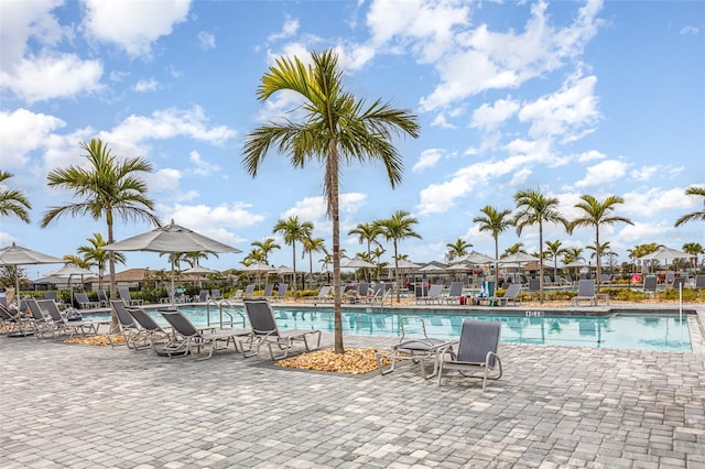 community pool featuring a patio