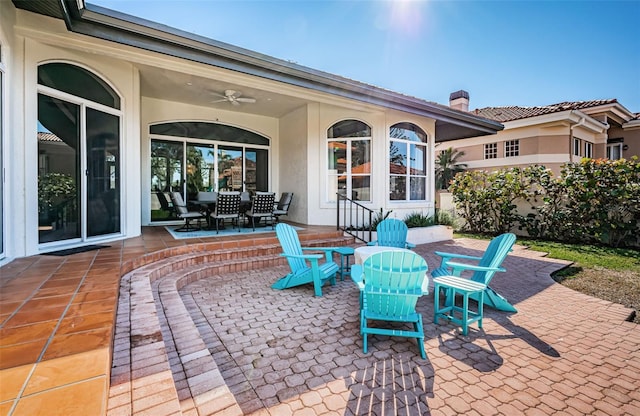 view of patio featuring outdoor dining area