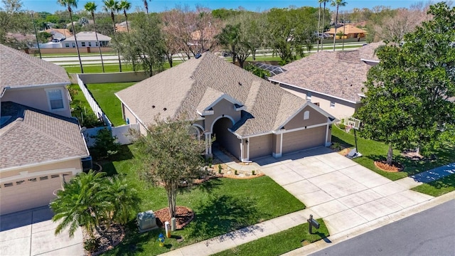 drone / aerial view featuring a residential view